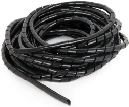 Kabeļu organizators – spirālveida aizsardzība 12 mm, 10 m, melna