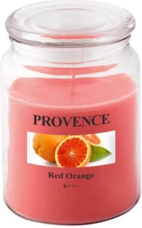 Aromātiskā svece stikla traukā PROVENCE sarkanā apelsīna aromāts 95 h