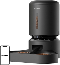 Petlibro Granary barības dozators ar kameru un dubulto bļodu, 5 l (melns)