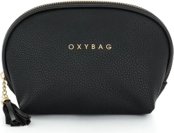 Black Leather Cosmetic Bag