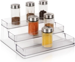 Trīslīmeņu caurspīdīga virtuves plaukts 25,5 × 23,5 × 10,5 cm