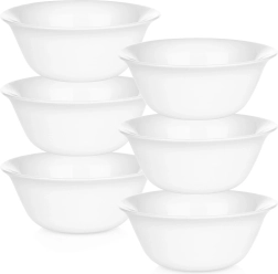 Baltas stikla bļodas 300 ml, 6 gab. komplekts