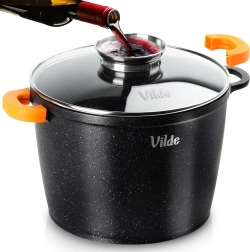 Granīta katls ar stikla vāku TERRUNA AROMA 24 cm, 6,7 l