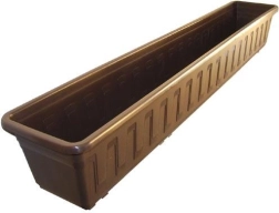 Plastic Planter Box Garden 100 cm Brown
