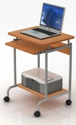 Kompakts datordisks ar izvelkamu tastatūras plauktu, buks