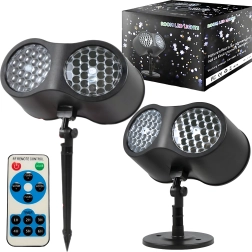 Ziemassvētku LED lāzerprojektors ar sniegpārsliņām mājai