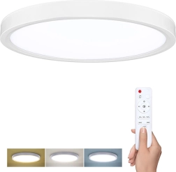 Solight LED griestu/sienas gaismeklis Estela White ar tālvadības pulti, 60 W, 4500 lm, 50 cm, dimmējams, CCT 3000–6500 K