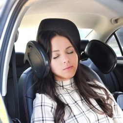 Sānu galvas atbalsts automašīnai ērtam miegam