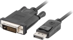 DisplayPort uz DVI-D (24+1) kabelis 1,8 m melns