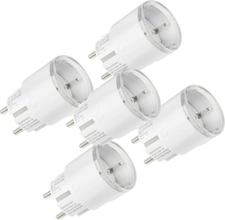 Set of 5 smart sockets Shelly Plug S Gen3 12 A, white