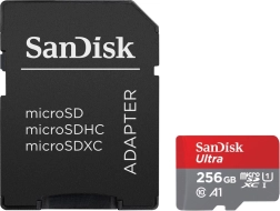 Ultra microSDXC 256GB 150MB/s A1 ar SD adapteri
