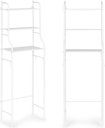 Augsta vannas istabas skapis ar 3 plauktiem, alumīnija konstrukcija