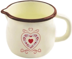 Enamel mug with spout 1.2 l beige TONCA