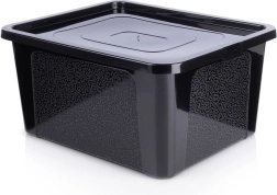 Plastic storage box with lid 20 l