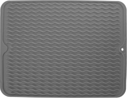 Silicone Dish Drying Mat 40 × 30.5 cm – Gray