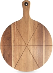 Koka picas dēlis ar rokturi 43,5 × 32 cm