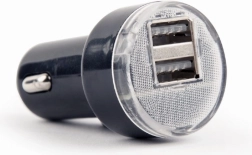 Automašīnas lādētājs 2× USB 2.1 A melns