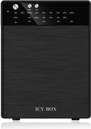 Ārējā RAID sistēma 4×3,5" ICY BOX HDD diskiem, USB 3.0 un eSATA