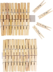 Ultra Clean Bamboo Clothes Pegs, 48 pcs