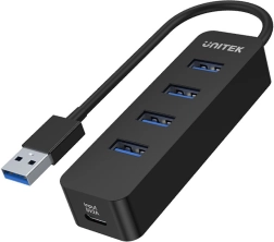 Unitek uHUB Q4 active USB hub 4× USB‑A 3.0 with 10 W power
