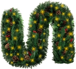 Ziemassvētku virtene 270 cm ar LED gaismām RUHHY