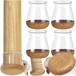 Silikona krēsla kāju uzgaļi ar filcu 13–23 mm, komplekts 4 gab. RUHHY