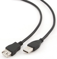 USB 2.0 pagarināšanas kabelis AM–AF 4,5 m, melns