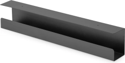 Tērauda kabeļu kanāls zem galda, 60 cm, melns