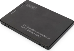 Adapter for 2.5" SATA – for SSD M.2 and mSATA, SATA III 6 Gbit/s, aluminum enclosure DIGITUS