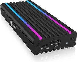 Alumīnija korpuss M.2 NVMe SSD ar RGB apgaismojumu, USB‑C 10 Gb/s