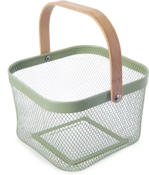 Metāla uzglabāšanas groziņš GREENISH, zaļš, 27 × 24,5 × 17,5 cm