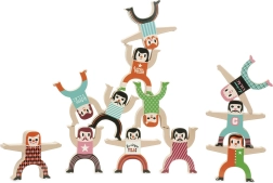 Vilac koka līdzsvara figūriņas akrobāti