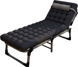Saliekams tūrisma guļamkrēsls Business, Field, Premium – Melna