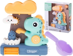 Bērnu vannas rotaļlieta ar dinozauriem un ratiņu riteni