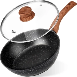 Granitpanna ar stikla vāku GRANITICA WOOD 24 cm, 2,2 l