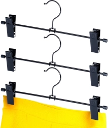 Melns metāla pakaramais ar klipšiem – 3 gab. komplekts
