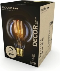 Modee Smart dekoratīvā spuldze Edison G80 E27 40 W īpaši silti balta
