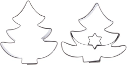 Steel cookie cutter – tree, 4.5 cm, 2 pcs