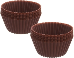 Silikona muffinu formiņas brūnas SILLINIE, 12 gab.