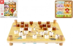 Koka izglītojošs labirints 2 vienā CLASSIC WORLD – ferma un alfabēts, 30 × 30 cm