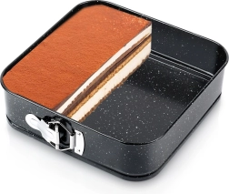 Atverama granīta kvadrātveida cepamforma 24 × 24 × 6,8 cm