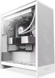 Datora korpuss H7 Flow midi tower ar logu, balts