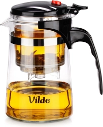 Stikla tējkanna ar apakšējo tējas sietiņu 600 ml
