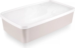 Plastmasas pārtikas kārba ar vāku 2 l, bēša