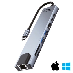 8-in-1 Docking Station with Gigabit LAN and USB‑C PD