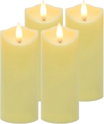 LED sveces lampioniem 12,5 × 5 cm, komplekts 4 gab. RUHHY