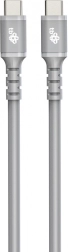 Silicone USB C - USB C cable 1m gray