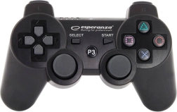 Bezvadu gamepads ESPERANZA PS3, Bluetooth, melns