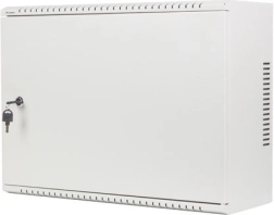 Wall-mounted low-profile 19" rack cabinet 4U + 3U, 540 × 200 mm, gray