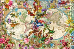 Ravensburger puzle Pasaules karte – flora un fauna 3000 gabaliņi